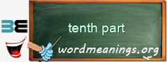 WordMeaning blackboard for tenth part